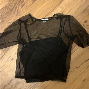 Super cute american eagle mesh top w/ tank